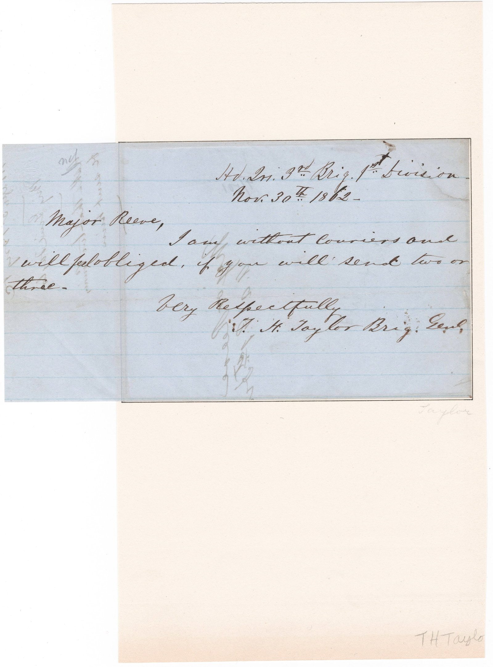 THOMAS H. TAYLOR: (1825 - 1901) Confederate Army colonel who was denied appointment as brigadier general after Confederate President Davis failed to nominate him. After the war he returned to Kentucky and became a Depu