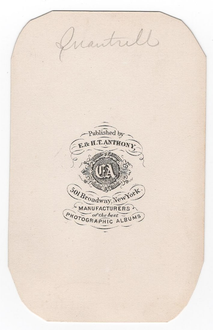 WILLIAM C. QUANTRILL CARTE DE VISITE - 2
