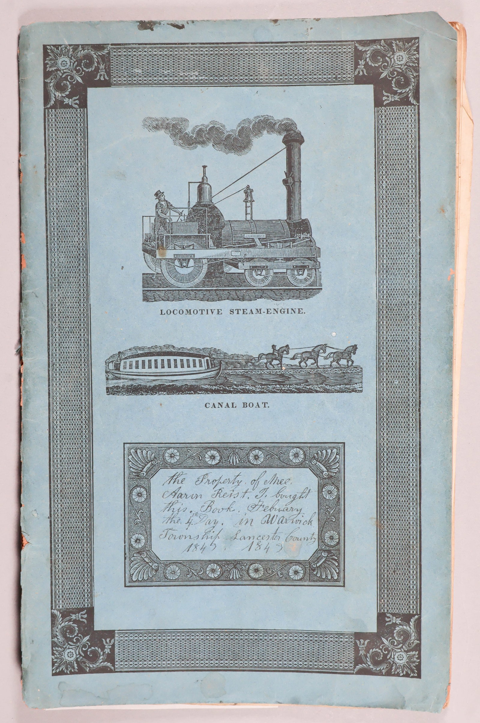 'STEAM ENGINE' 1840S STUDENT'S MATH PRACTICE BOOK (1 of 9)