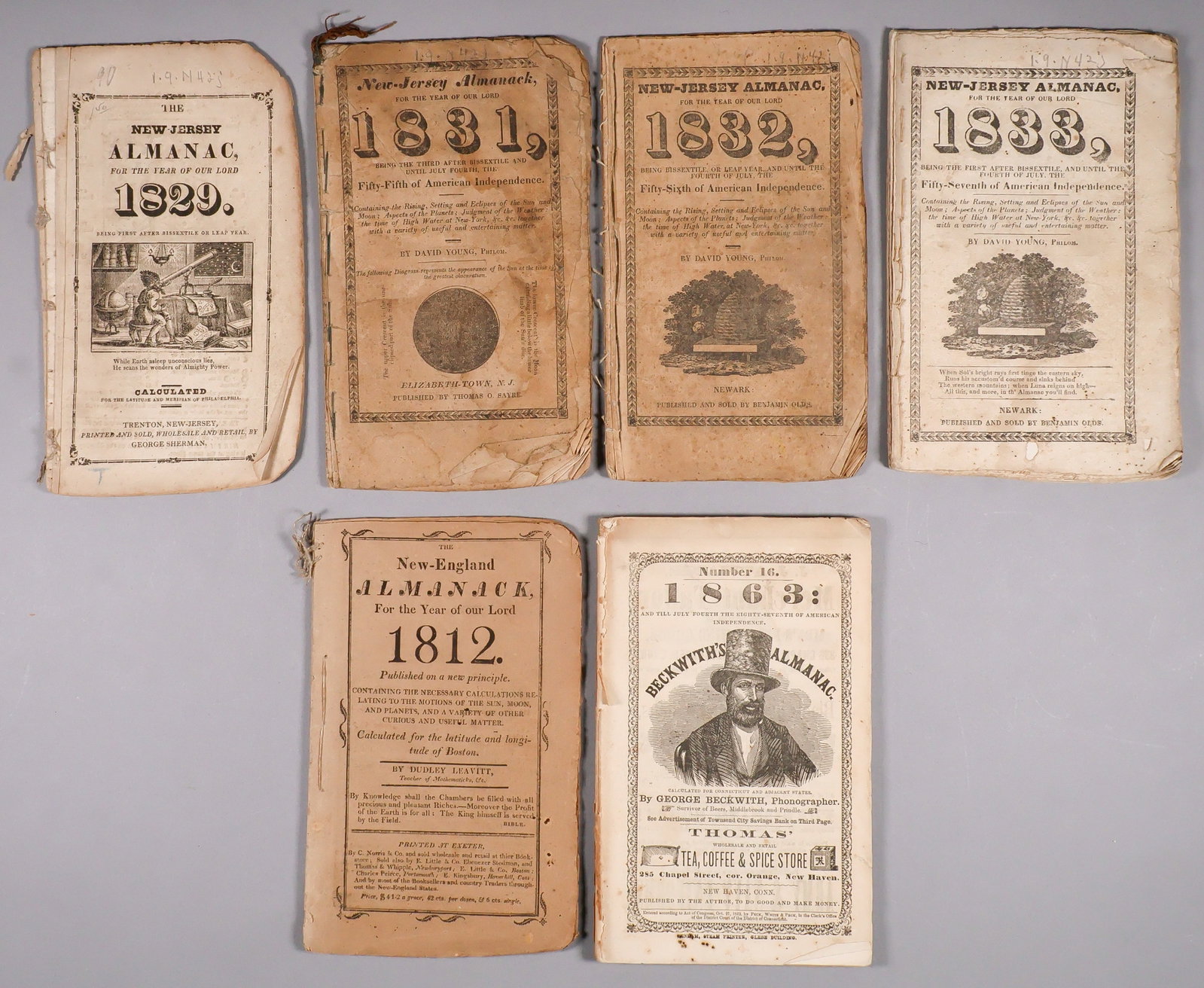 EARLY AMERICAN ALMANACS (6) (1 of 1)
