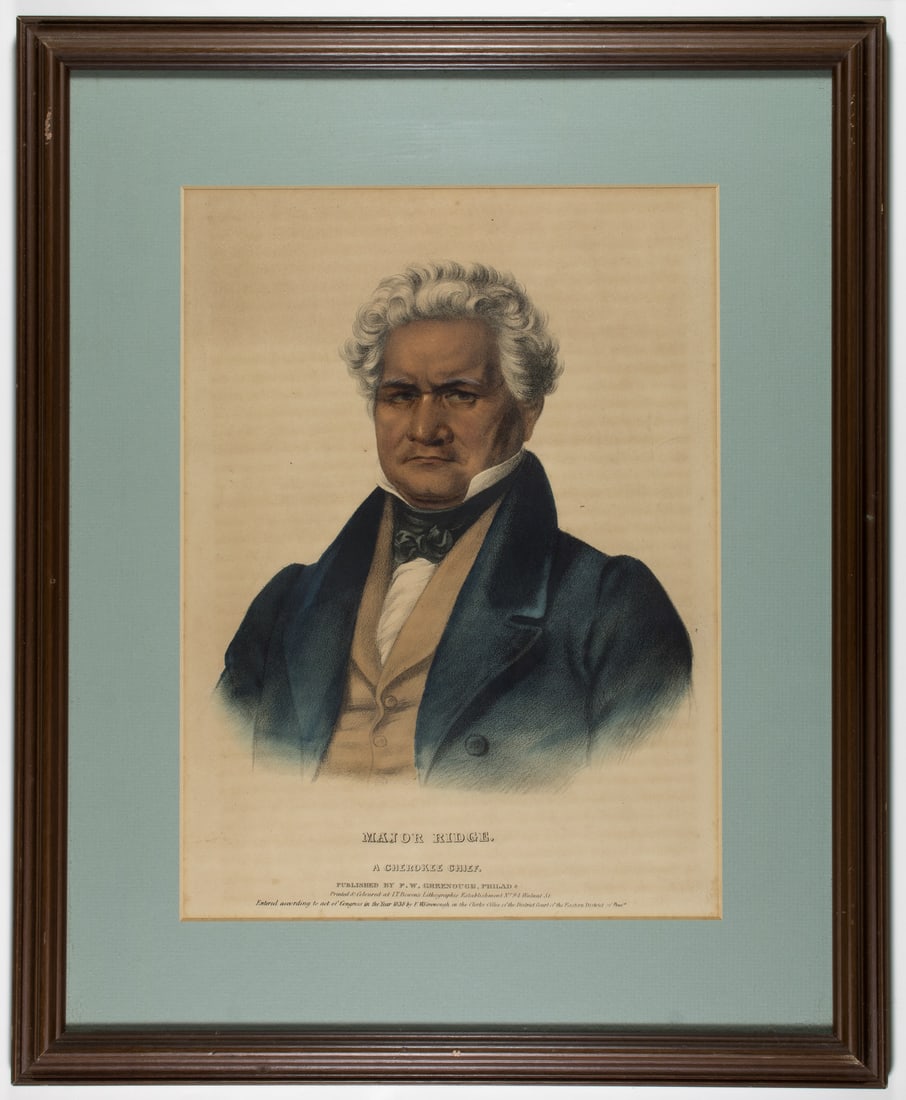 LITHOGRAPH OF CHEROKEE CHIEF MAJOR RIDGE (1 of 2)
