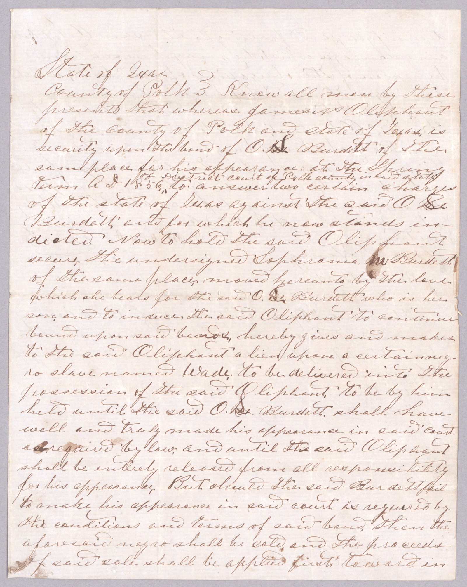 LIEN ON AN ENSLAVED MAN (1 of 2)
