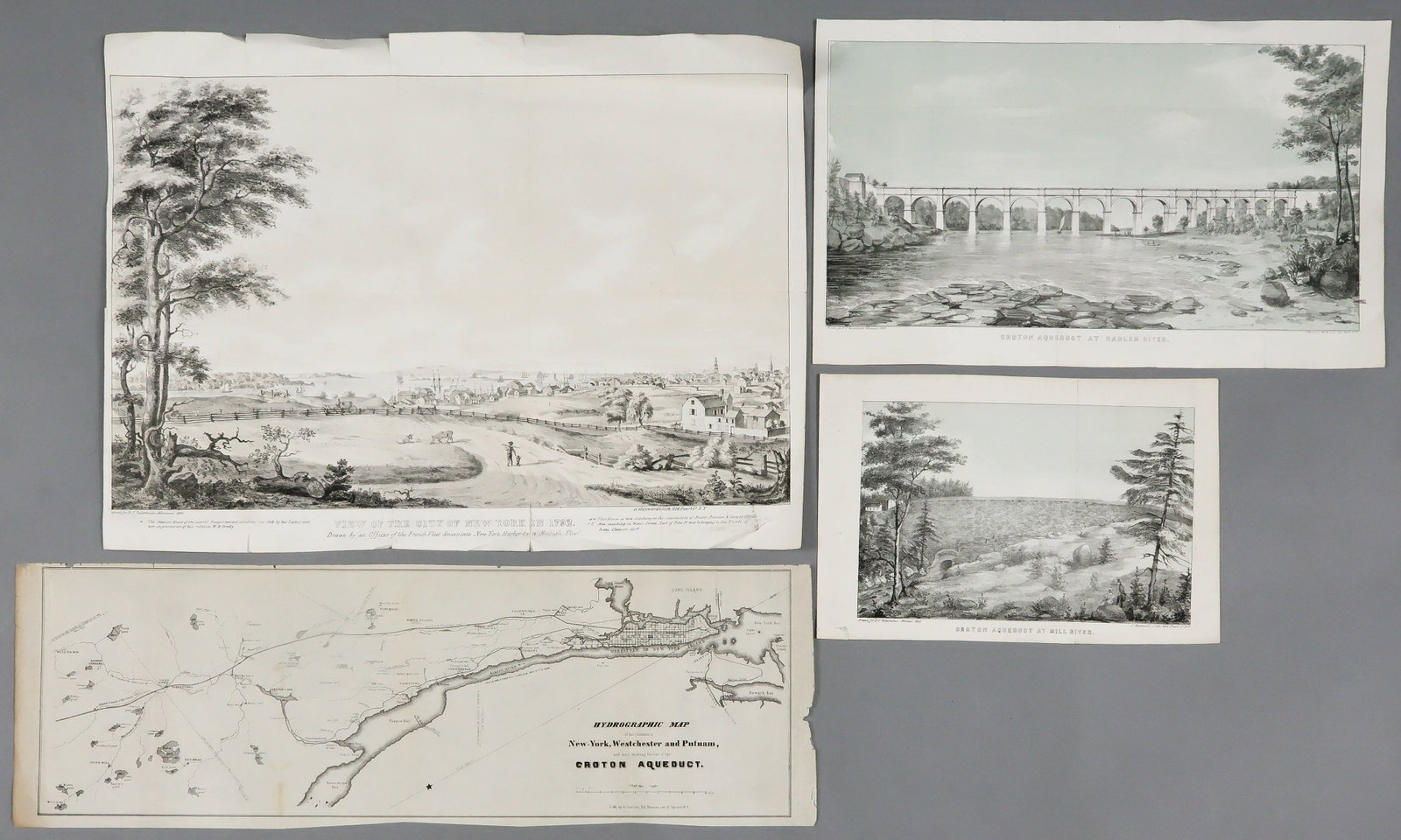 CROTON AQUEDUCT OF NEW YORK MAP AND NINETEENTH CENTURY PRINTS (4) (1 of 2)