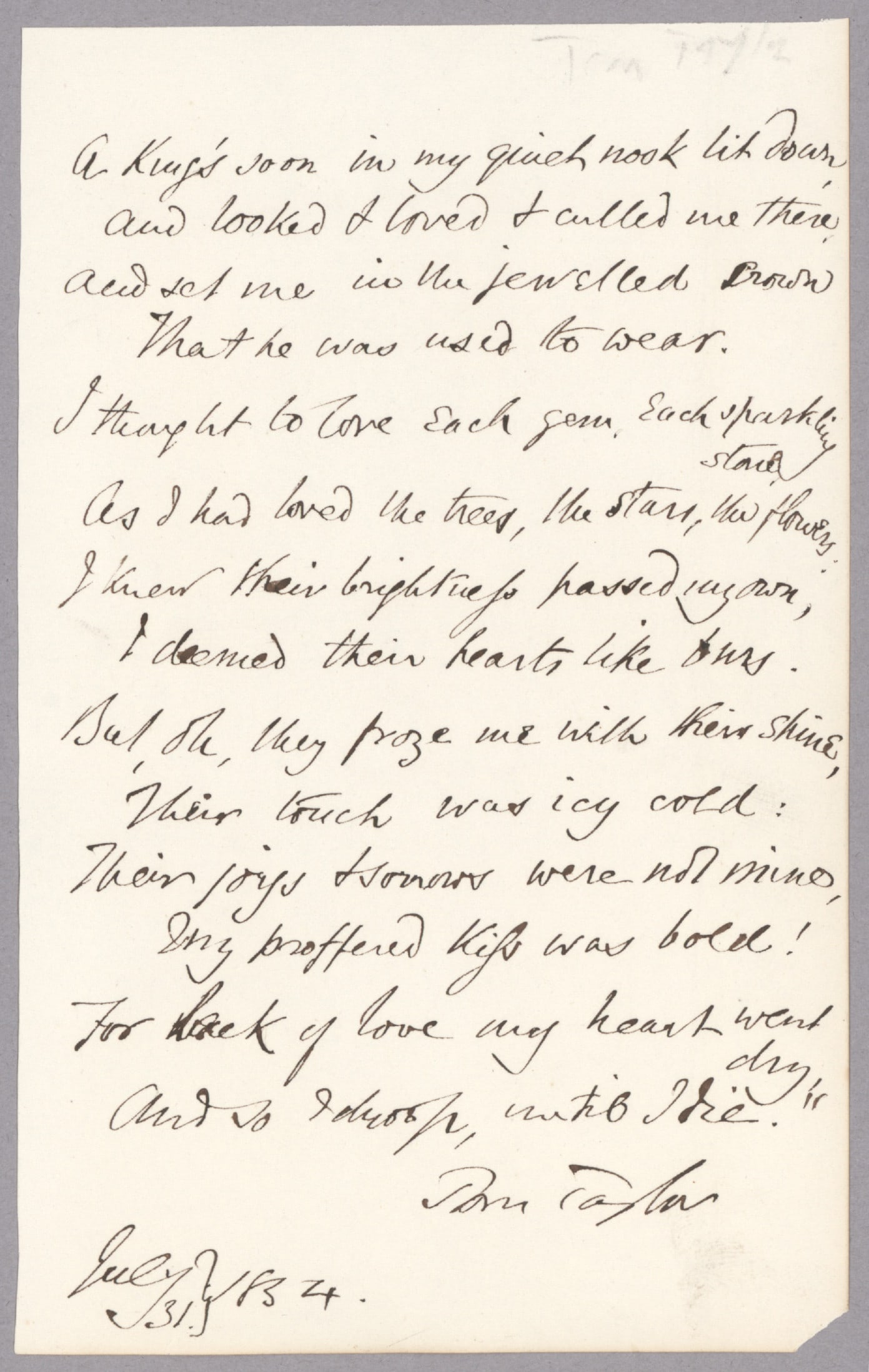 (LINCOLN ASSASSINATION) TOM TAYLOR: TOM TAYLOR (1817-1880) English dramatist best remembered as the author of ‘Our American Cousin’, the performance of which was attended by Abraham Lincoln when he was assassinated at