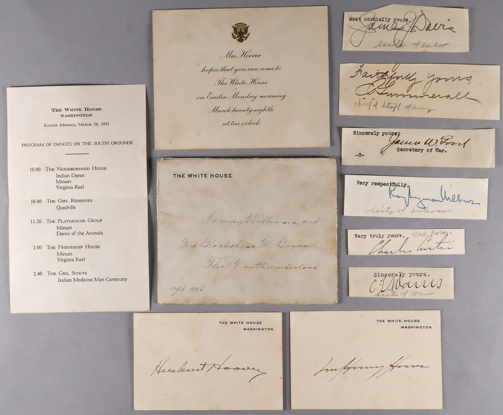 HERBERT HOOVER, LOU HENRY HOOVER, AND CABINET OFFICERS (10) (1 of 1)