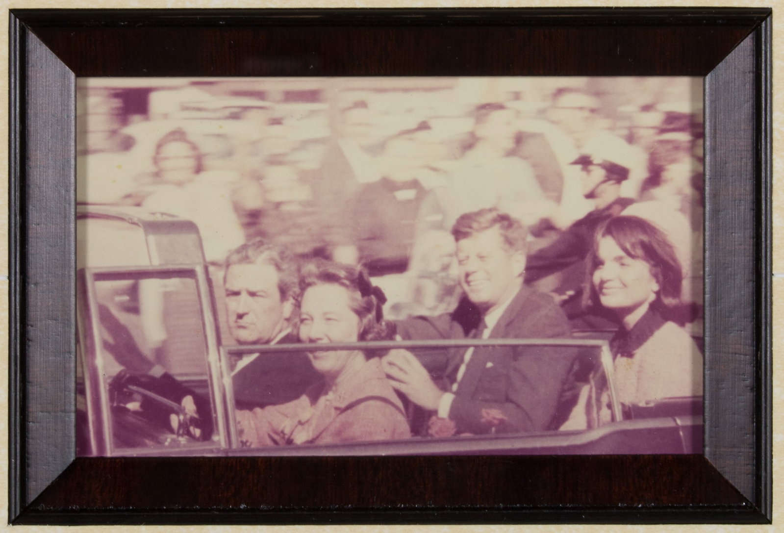 KENNEDY ASSASSINATION ORIGINAL PHOTOGRAPHS: An outstanding grouping of nine original color photographs, all but one 3.5 x 3.5 in. showing various scenes concerning the death of John F. Kennedy, with four of the photographs taken the very day