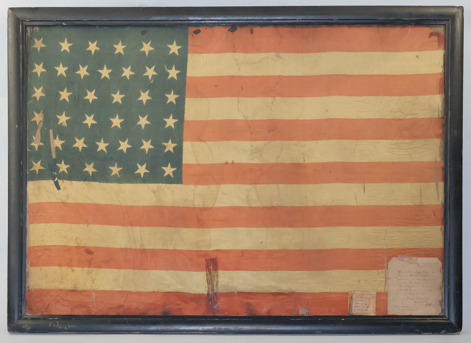 THE FLAG THAT DRAPED THE COFFIN OF PRESIDENT ULYSSES S. GRANT (1 of 7)
