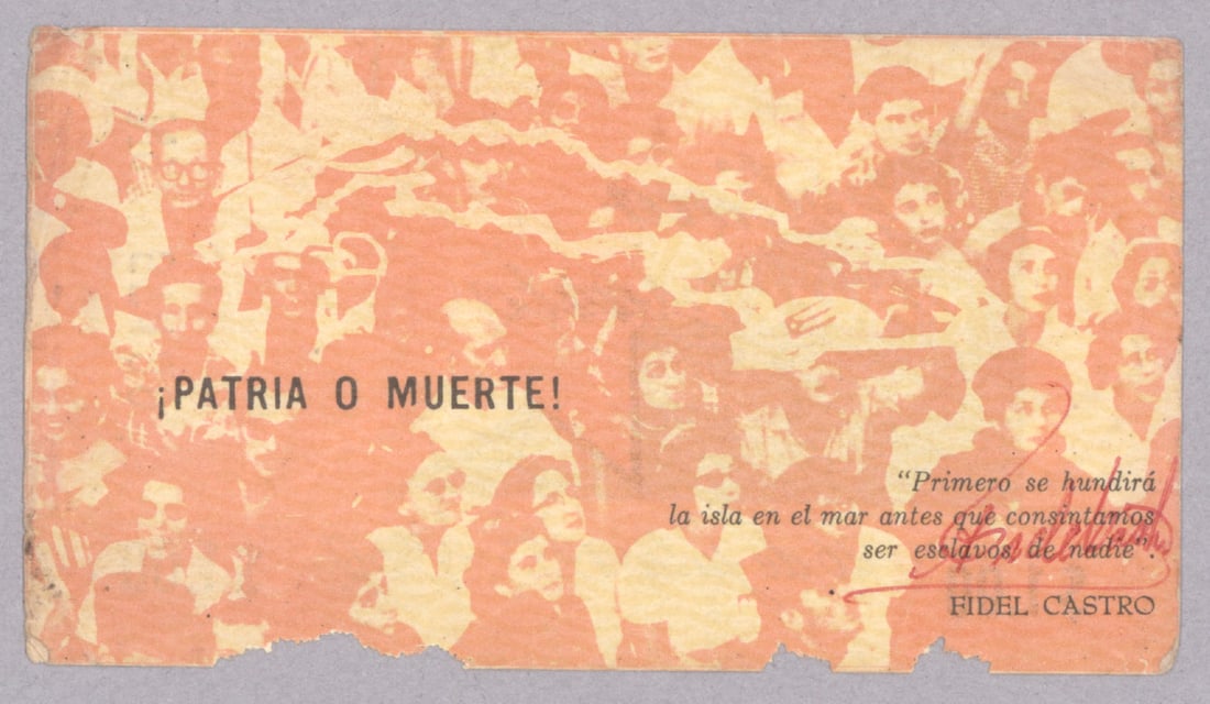 FIDEL CASTRO: (1926-2016) Cuban revolutionary who led the guerilla campaign against Batista, overthrowing the dictator and replacing him with the first communist government in the Western Hemisphere. Signature in