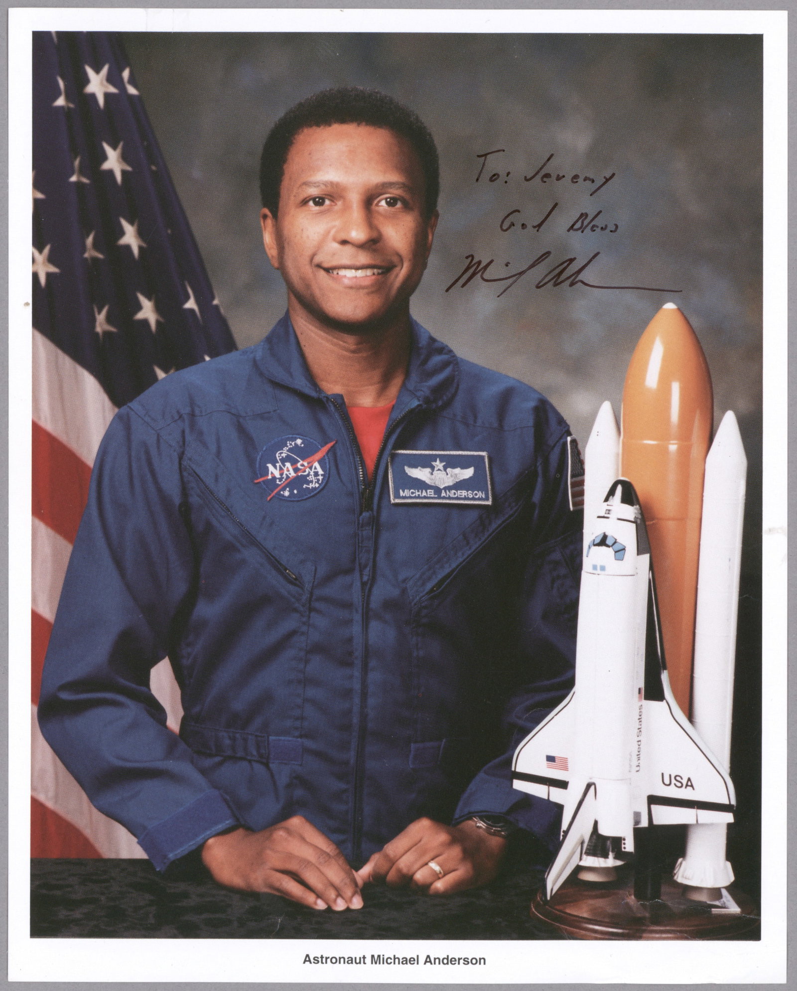 (SPACE SHUTTLE COLUMBIA STS-107 DISASTER) MICHAEL P. ANDERSON: (1959–2003) USAF officer and NASA astronaut who served as the payload commander and lieutenant colonel in charge of science experiments on the Space Shuttle Columbia. He perished when the