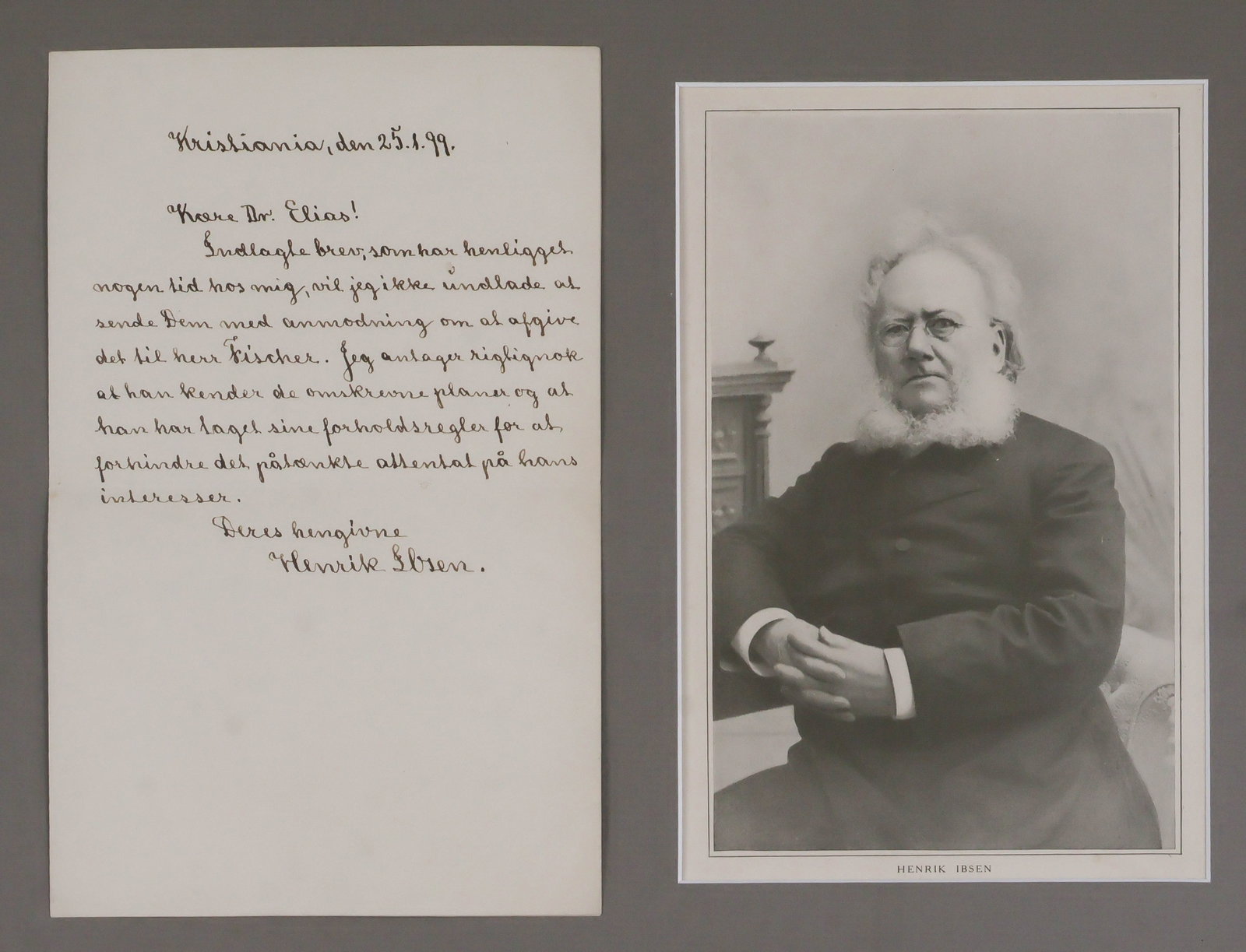 HENRIK IBSEN: (1828 – 1906) Norwegian playwright, considered one of the world's pre-eminent writers of the 19th century and often referred to as 'The Father of Modern Drama'. Ibsen pioneered theatrical