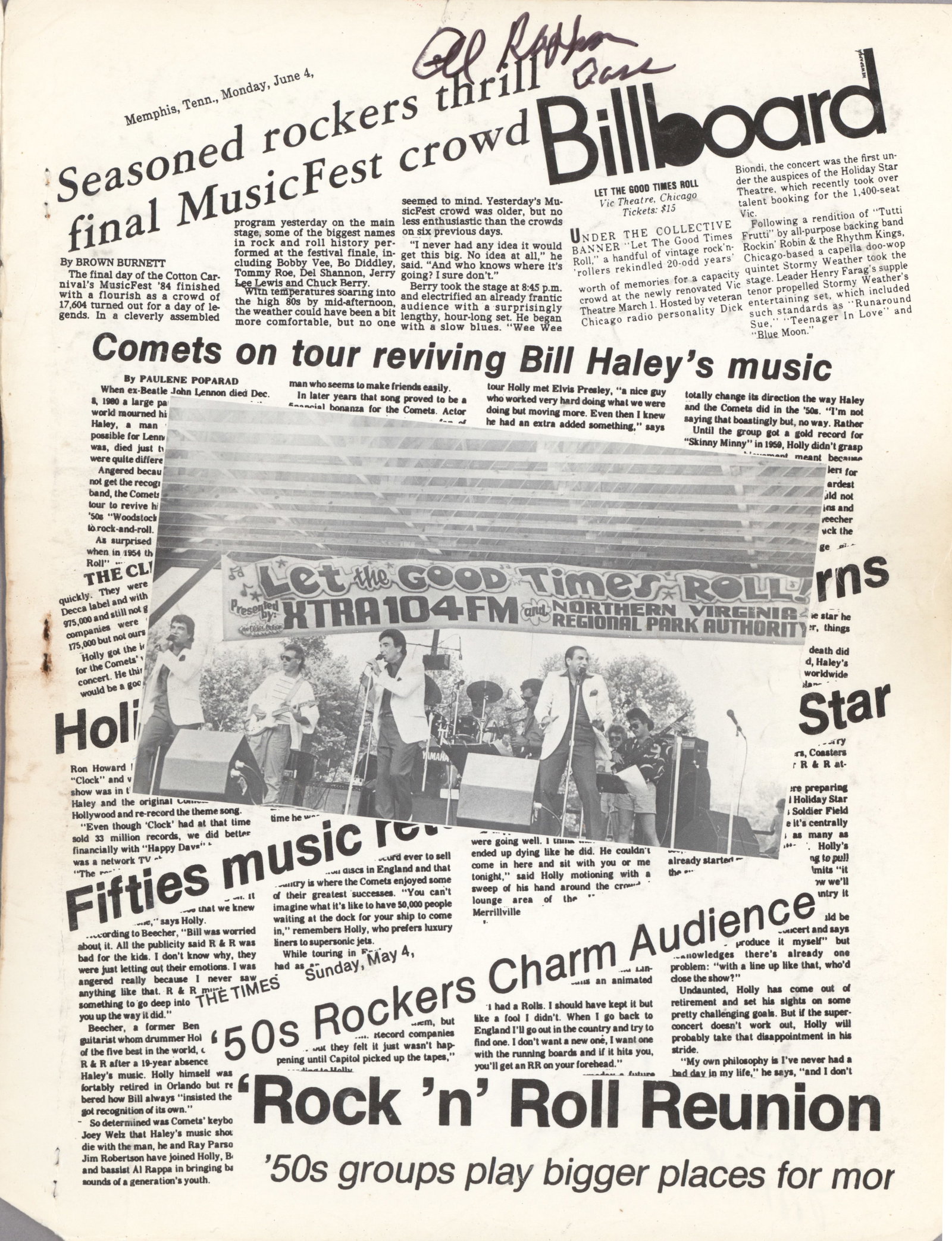 FIFTIES AND SIXTIES ROCK 'N' ROLL SIGNED PROGRAM - 10
