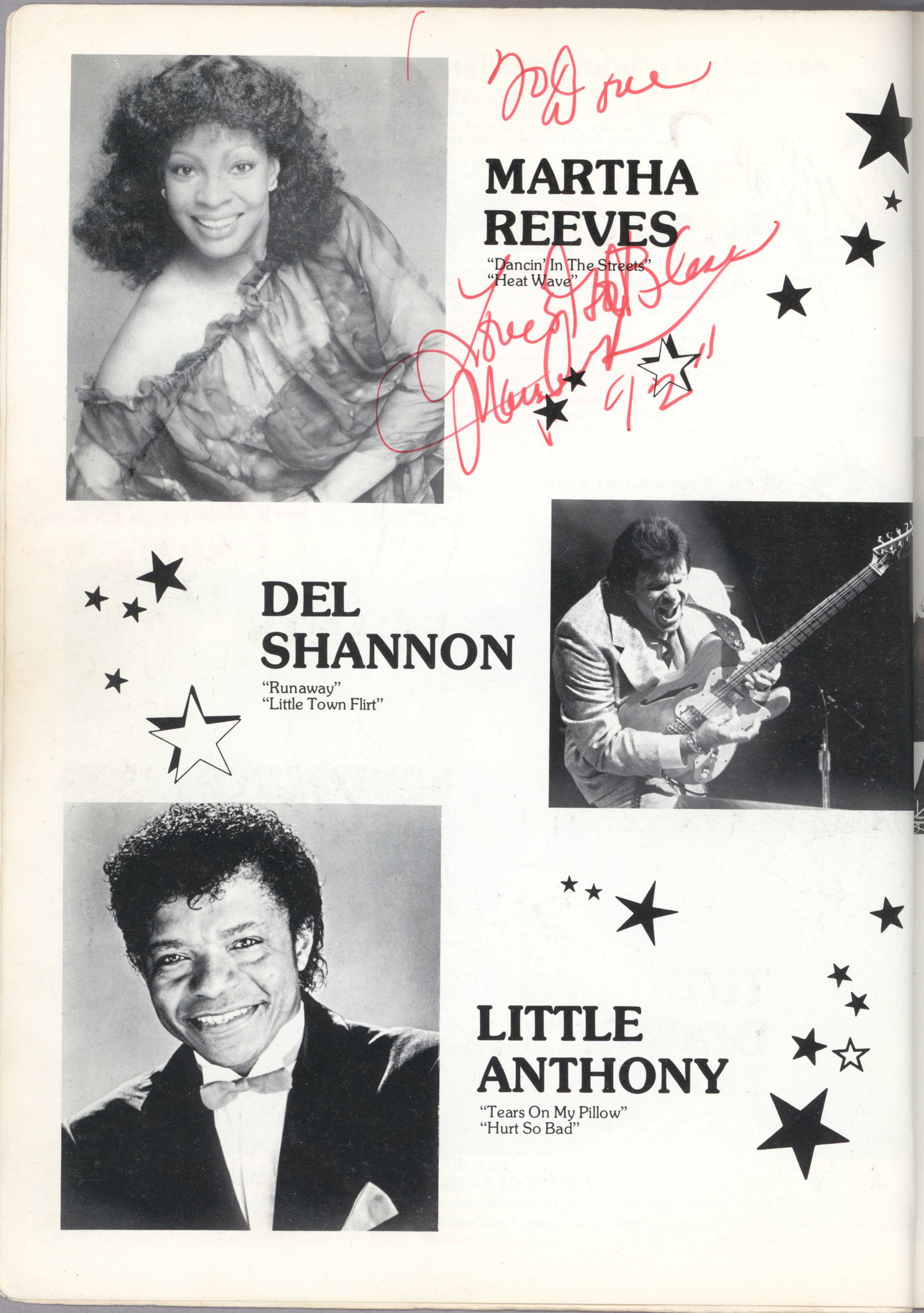 FIFTIES AND SIXTIES ROCK 'N' ROLL SIGNED PROGRAM - 3