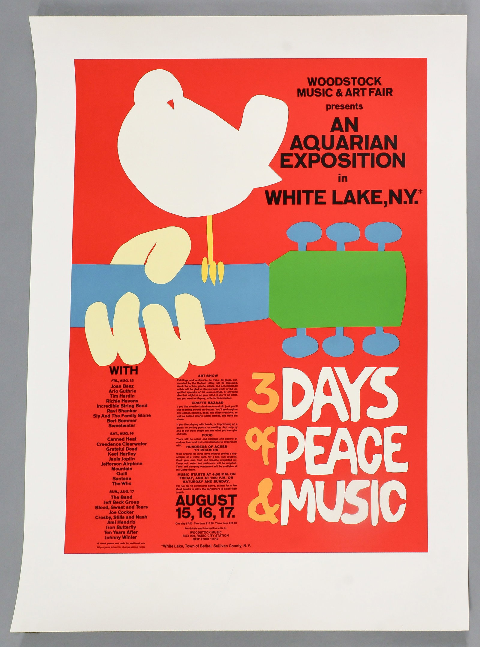 WOODSTOCK FESTIVAL POSTER (1 of 2)