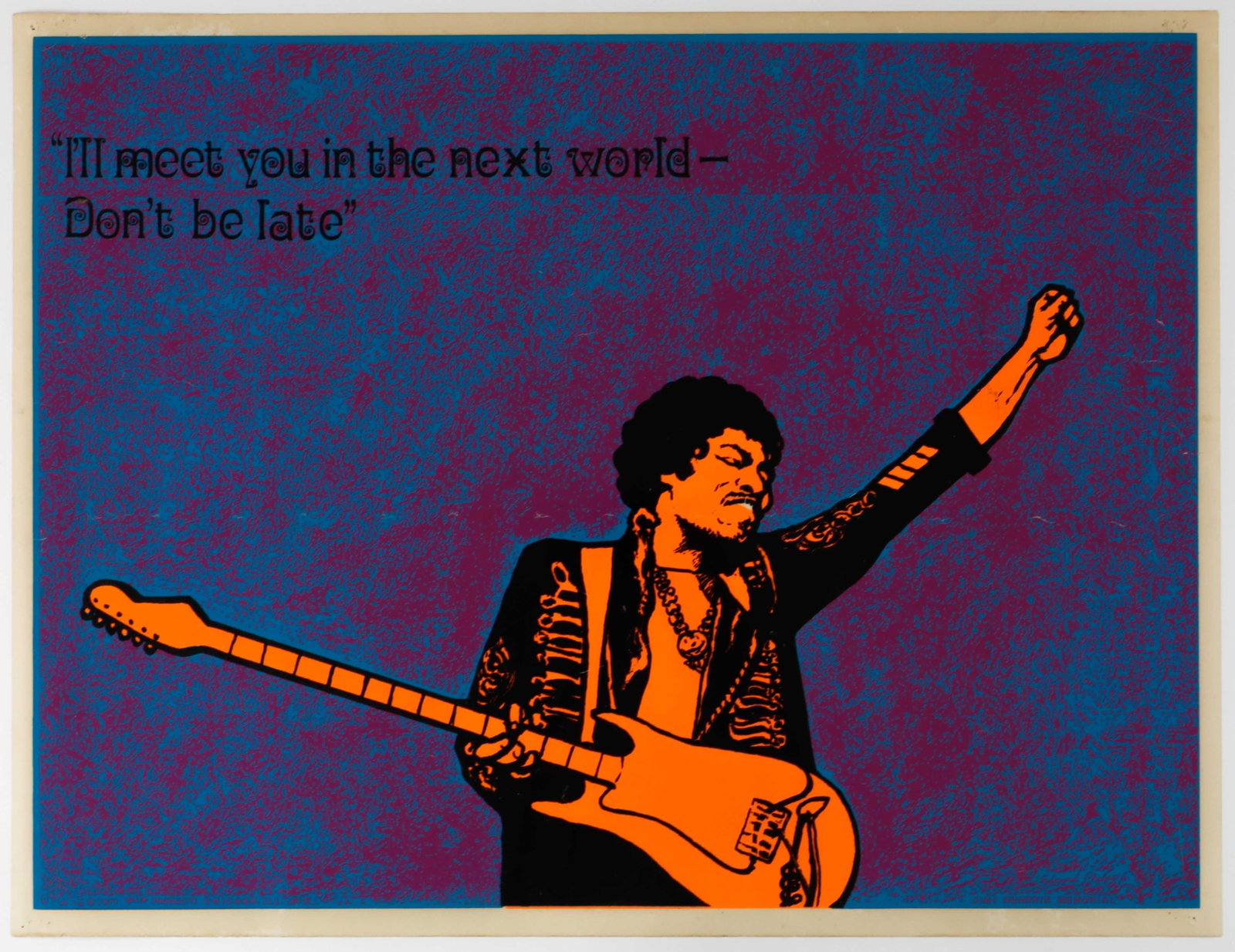 JIMI HENDRIX 'VOODOO CHILE' BLACKLIGHT POSTER (1 of 1)