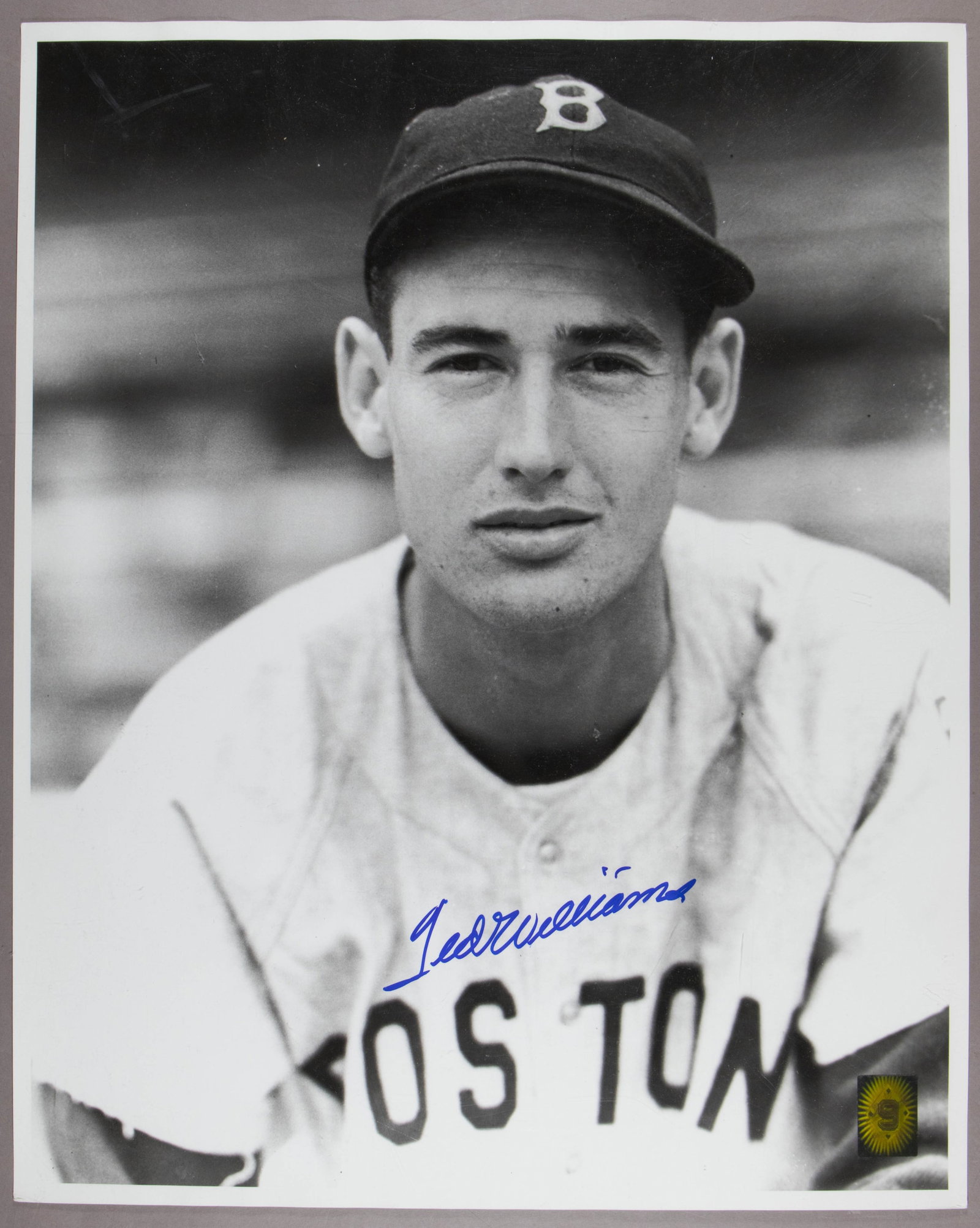 TED WILLIAMS: (1918 - 2002) American professional baseball player and manager. He played his entire 21-year Major League Baseball career as the left fielder for the Boston Red Sox and was the last player to hit