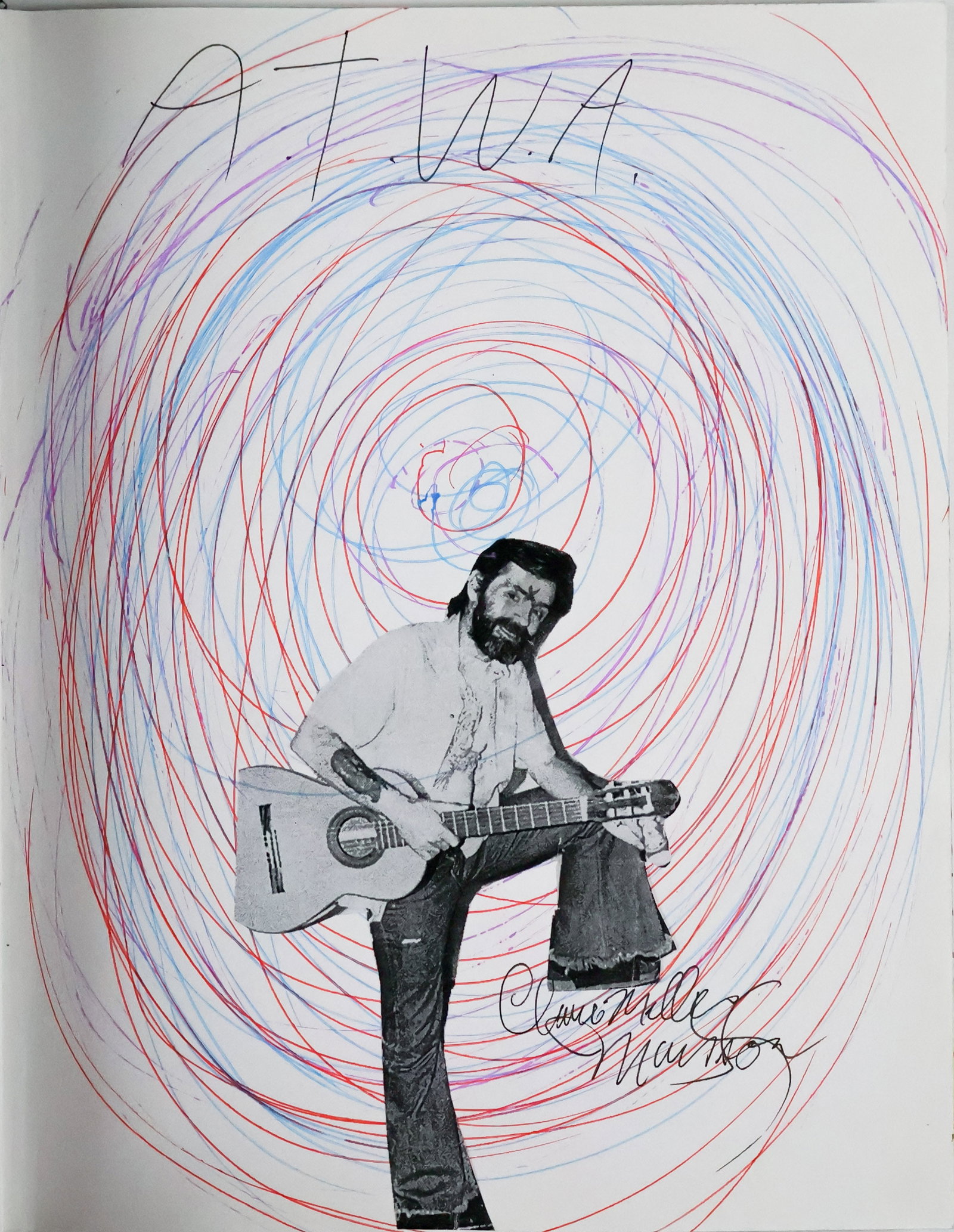 CHARLES MANSON VOLUME OF ORIGINAL PRISON ART: CHARLES MANSON (1934 - 2017) Drifter whose 'family' committed the infamous Tate-LaBianca murders in 1969. An important Manson item and the best we've seen, a volume of original artwork by Manson and