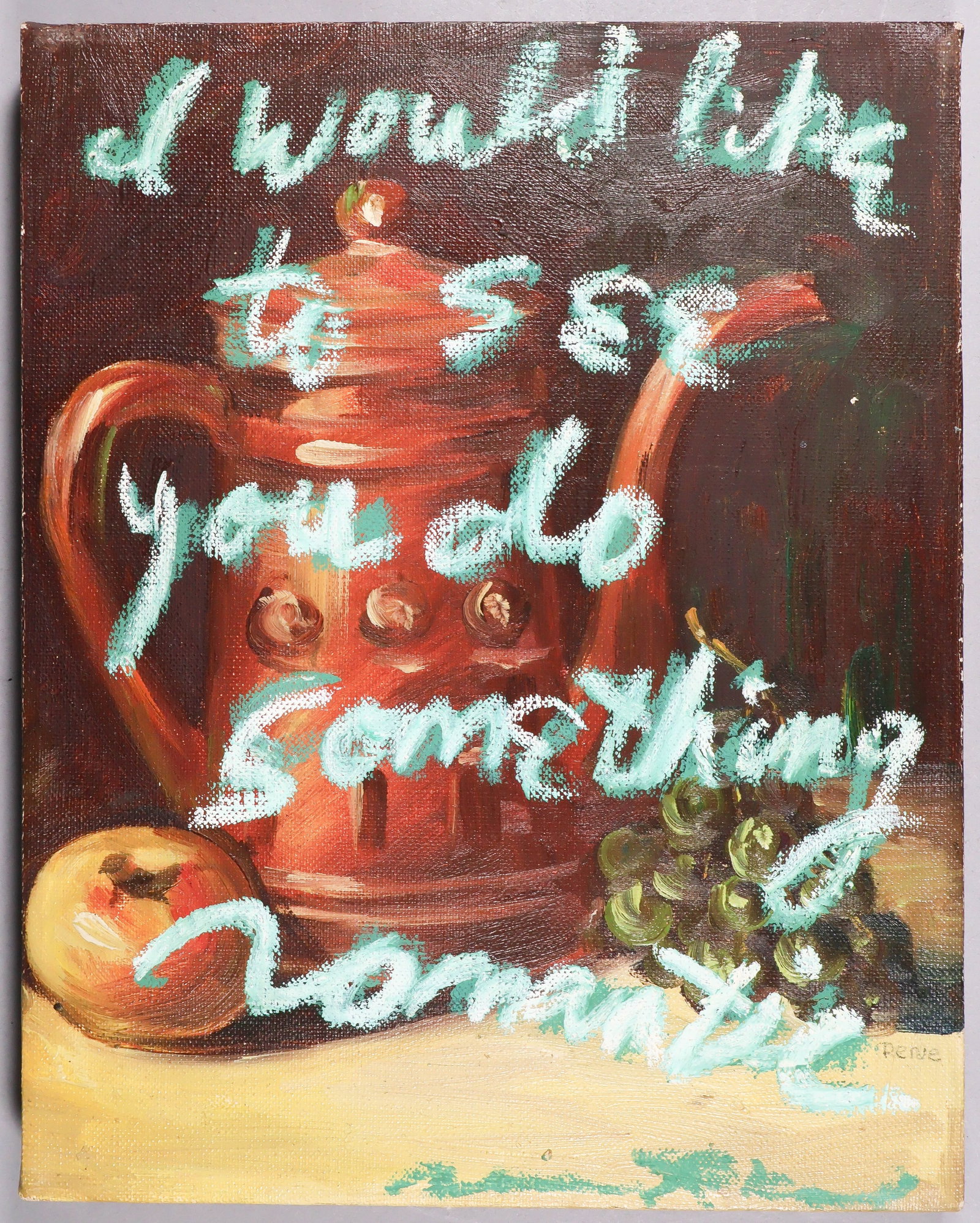 (ANDY WARHOL) RENE RICARD ORIGINAL PAINTING: RENE RICARD (1946 - 2014) American poet, art critic, painter, and 1960s protege of Andy Warhol who is widely credited as responsible for the rise of artists such as Jean-Michel Basquiat and Julian Sch