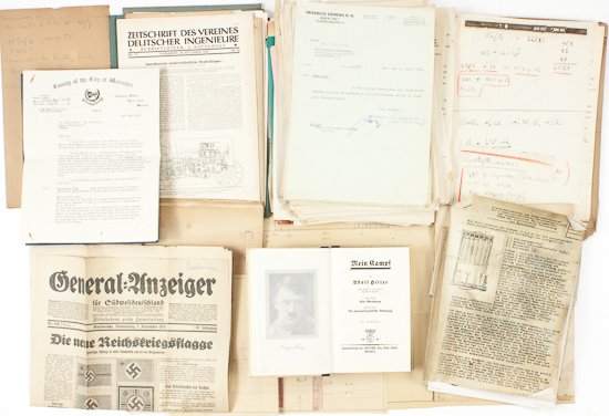 ARCHIVE OF GERMAN SCIENTIST GEORGE ZOTOS: ARCHIVE OF GERMAN SCIENTIST GEORGE ZOTOS German engineer, a specialist in combustion and high-efficiency furnaces, employed by Friedrich Siemens during World War II. Large archive of several hundred p