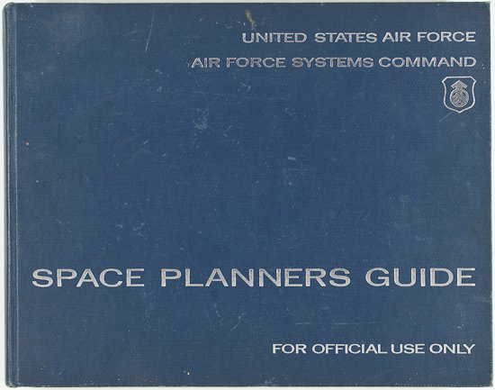 1965 U S A F SPACE PLANNERS GUIDE shows-the-total-mass-of-the-system-sized-by-the-space-planners-guide-as