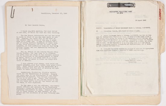 MAJOR GEN. GEOFFREY KEYES' CORRESPONDENCE ON OPERATIONS: MAJOR GEN. GEOFFREY KEYES' CORRESPONDENCE ON OPERATIONS HUSKY AND TORCH GEOFFREY KEYES (1888-1967) Highly decorated Lieutenant General who commanded the II Corps during World War II. During the war, K