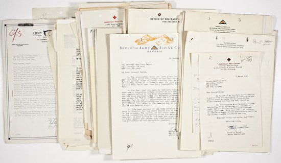 (GEN. GEOFFREY KEYES CORRESPONDENCE FILE): (GEN. GEOFFREY KEYES CORRESPONDENCE FILE) A grouping of remaining letters from the files of Gen. Geoffrey Keyes (1888-1967).Keyes was a highly decorated Lieutenant General who commanded the II Corps d