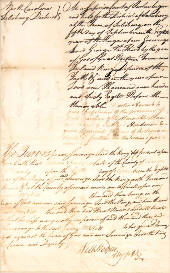 WILLIAM HOOPER: WILLIAM HOOPER (1742 - 1790) American Revolutionary leader, a signer of the Declaration of Independence and a member of the Continental Congress (1774-77). D.S. "Will. Hooper" as attorney, with substa