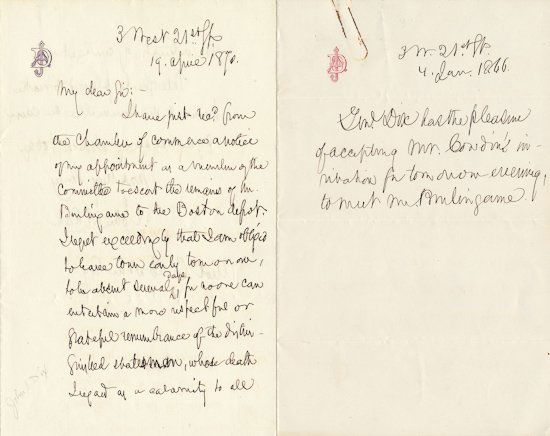 JOHN A. DIX: JOHN A. DIX (1798 - 1879) Union major general most remembered for his threat to shoot anyone hauling down the American flag, and his suppression of the bloody New York draft riots. Lot of two signed i