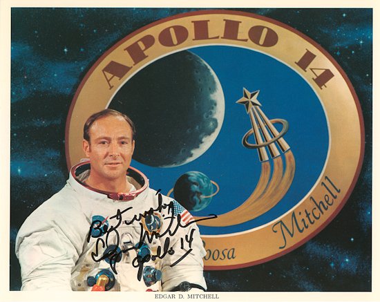 EDGAR MITCHELL: EDGAR MITCHELL (b. 1930) American astronaut who took part in the Apollo 14 mission in which the uplands region north of the Fra Mauro crater on the Moon was explored by Mitchell and Commander Alan B. 