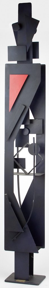 ABSTRACT SCULPTURE "WEINSCHEL'S SPECIAL" - ALEX KOVACS: ABSTRACT SCULPTURE "WEINSCHEL'S SPECIAL" - ALEX KOVACS Alex Kovacs. Painted aluminum sculpture, "Weinschel's Special", an intricate assembly of painted aluminum shapes standing almost six feet high. O