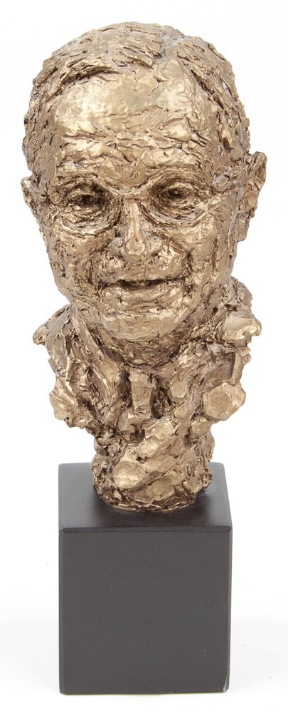 GILT PLASTER BUST OF AN UNKNOWN MAN: GILT PLASTER BUST OF AN UNKNOWN MAN Gilt plaster, a bust of an unknown man. Unsigned. 11 1/2" incl. base.