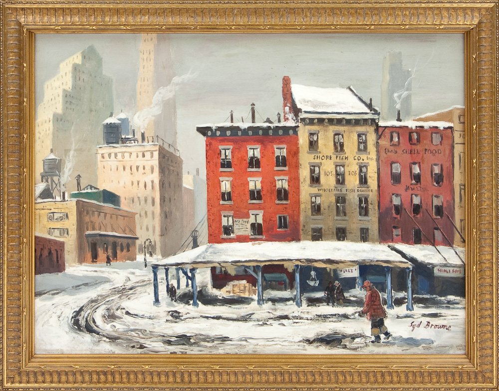 IMPRESSIONIST CITYSCAPE - SYD BROWNE: IMPRESSIONIST CITYSCAPE - SYD BROWNE Syd Browne. (b. 1907) Browne studied at the Art Students League in New York City; with Eric Pape (1870-1938); and DuMond. He was a member of the American Watercolo