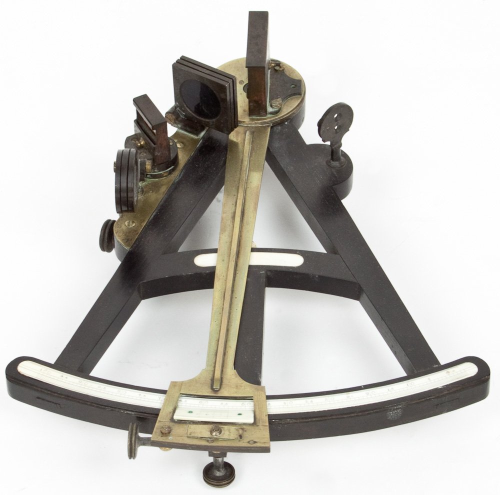 ANTIQUE SEXTANT: ANTIQUE SEXTANT Antique sextant, likely British, no maker noted, ca. 1860. Lacking case and accessories.