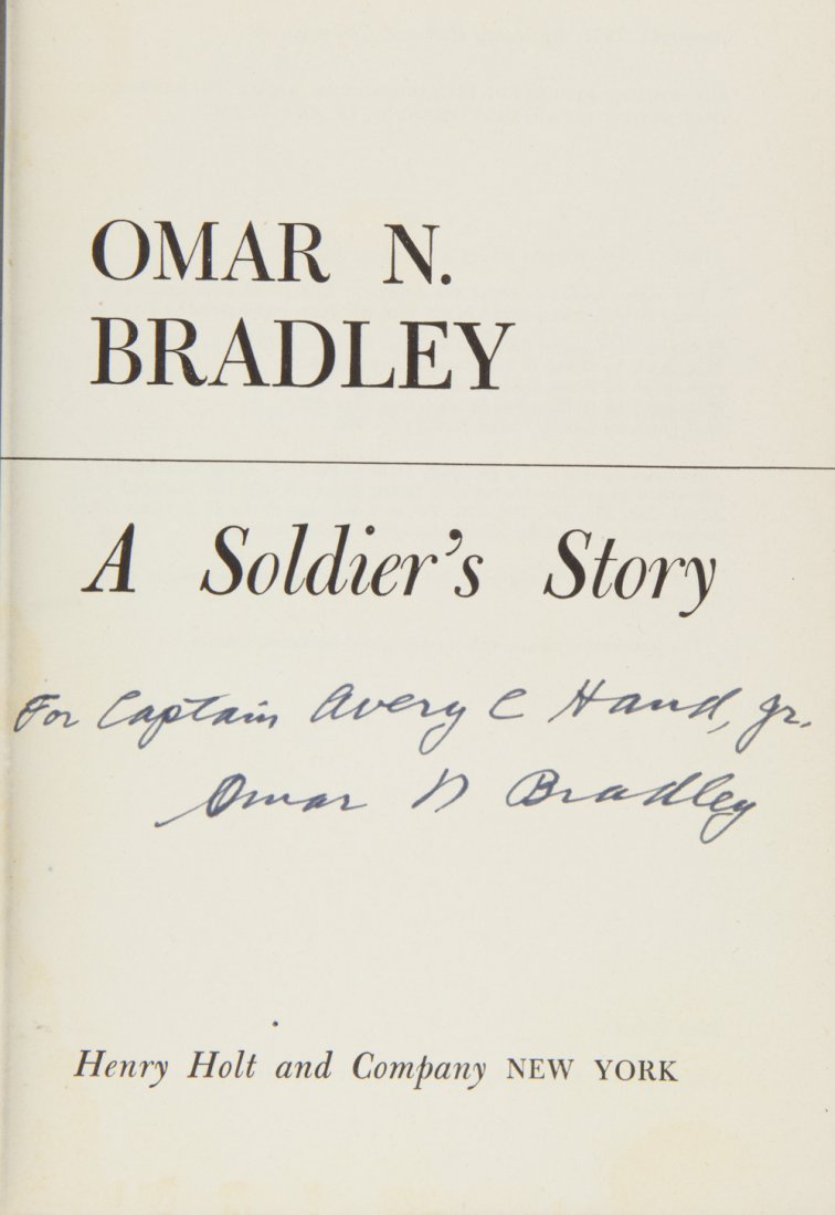 OMAR BRADLEY: OMAR BRADLEY (1893-1981) American general of World War II who commanded the largest ground force ever led by one man. He was later Chairman of the Joint Chiefs. His memoirs A Soldier's Story, (New Yor