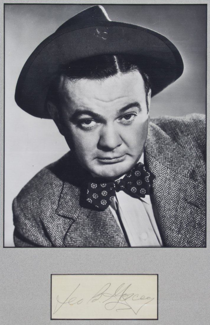 LEO GORCEY: LEO GORCEY (1915 - 1969) American actor, a small tough guy who was a gang leader in the Dead End Kids and Bowery Boys film series. Full signature in pencil, nicely matted with an 8" x 10" photo of Gor