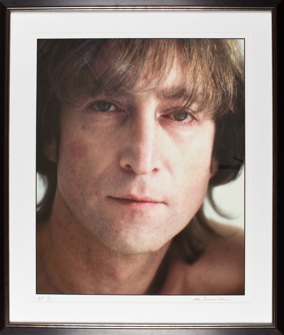 (JOHN LENNON): (JOHN LENNON) Fine signed digital color print of John Lennon, by noted Lennon photographer Allan Tannenbaum, "John Lennon 1980", signed and numbered by Tannenbaum. Artists proof no. 1/5. Archivally ma