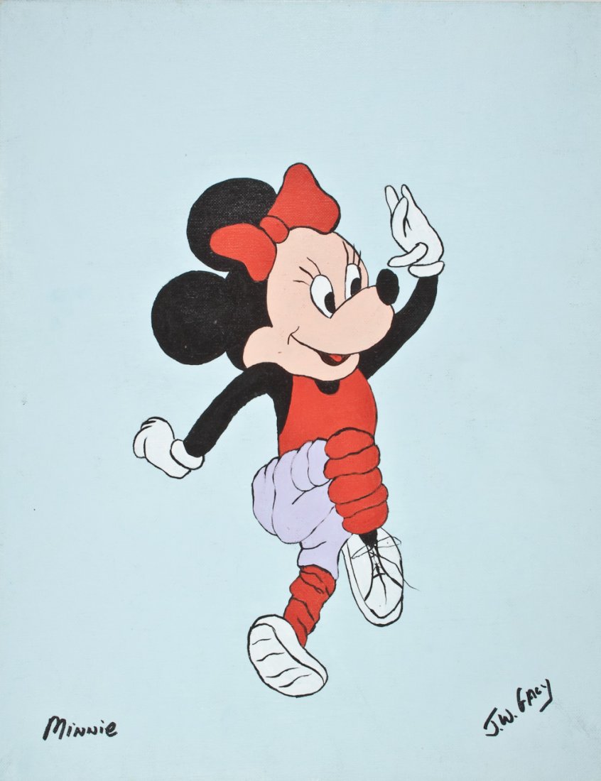 JOHN WAYNE GACY: JOHN WAYNE GACY (1942 - 1994) Notorious mass murderer of over thirty young men whom he buried beneath his home, executed after many appeals and postponements. Original acrylic painting on art board, 1