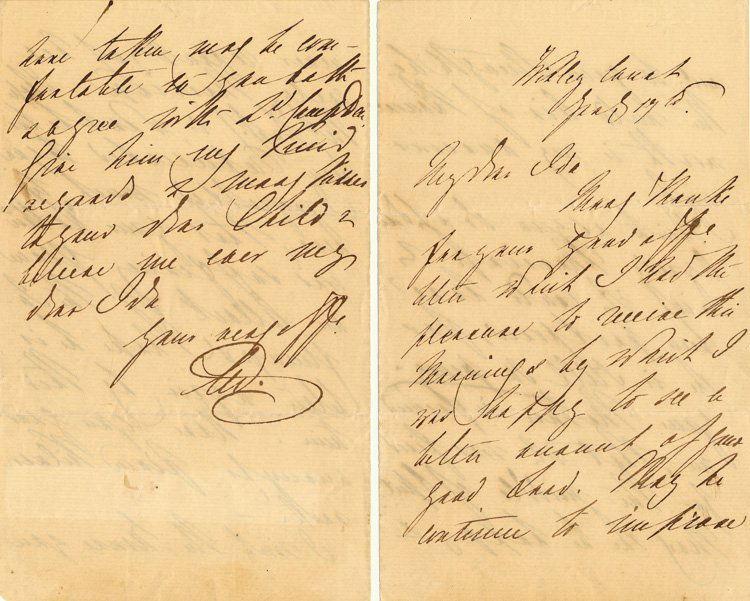 ADELAIDE OF SAXE-MEININGEN: ADELAIDE OF SAXE-MEININGEN (1792 - 1849) Queen consort of the United Kingdom as spouse of William IV her name was given to Adelaide Australia. A.L.S. with initial ""A"" 4pp. 8vo. friendly content to "