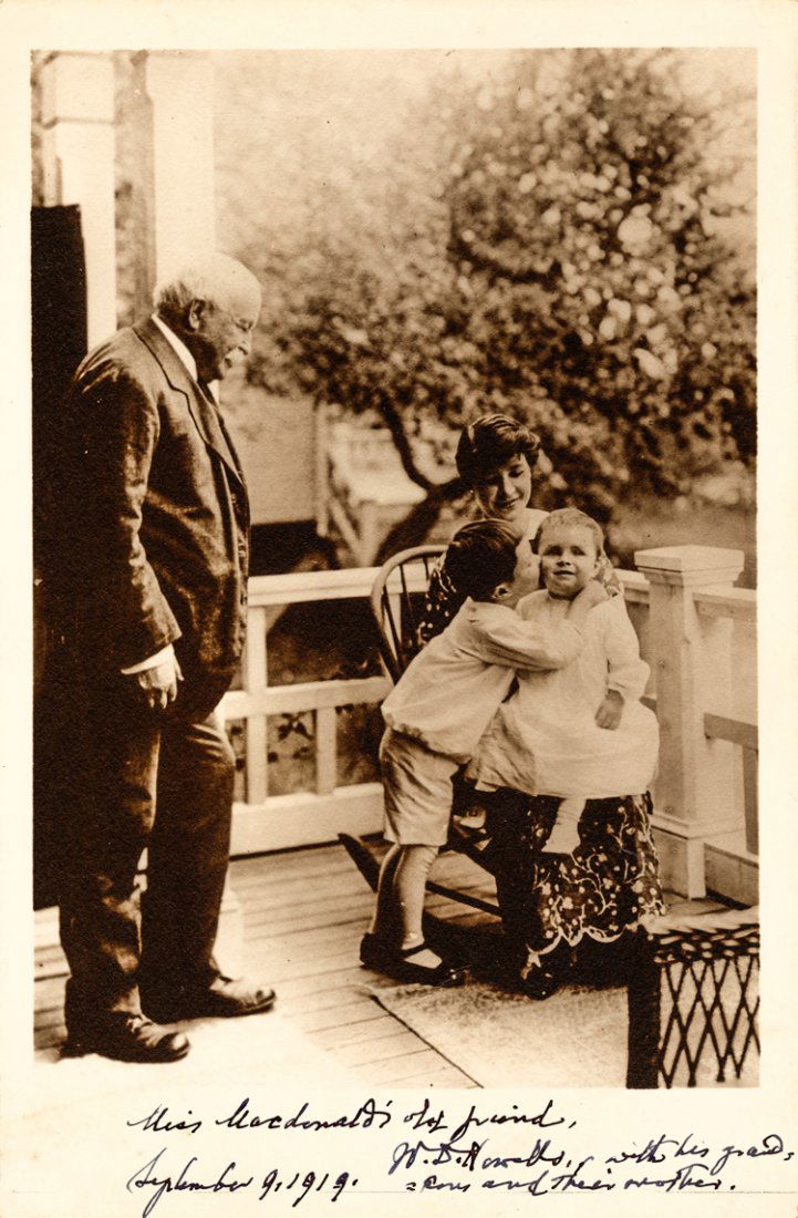 WILLIAM DEAN HOWELLS: WILLIAM DEAN HOWELLS (1837 - 1920) American man of letters instrumental in furthering the careers of Twain Henry James Bret Harte and Stephen Crane. I.S.P. 6"" x 9"" b/w showing Howells in a casual po