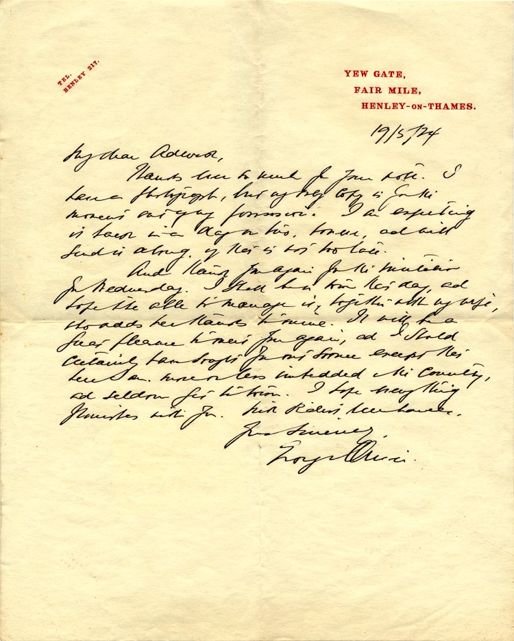 BRITISH AND EUROPEAN AUTHORS AND WRITERS: BRITISH AND EUROPEAN AUTHORS AND WRITERS Lot of five signed items includes: EDWIN ARNOLD A.L.S. 2pp. 8vo. London Jan. 21 1880: ""...from a mountain of rubbish I winnowed the gold of ancient Buddhism..