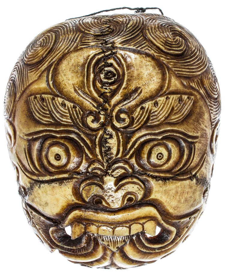 HINDU SKULL DRINKING BOWL: HINDU SKULL DRINKING BOWL Kapala (Sanskrit for ""skull"") or skullcup a cup made from a human skull used as a ritual implement (bowl) in both Hindu Tantra and Buddhist Tantra (Vajrayana). This example