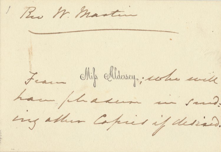 (CHINA MISSIONARY) MARY ANN ALDERSEY (1 of 1)