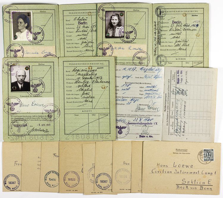 OFFICIAL DOCUMENT GROUPING OF CAPT. HANS LOEWE (1 of 1)