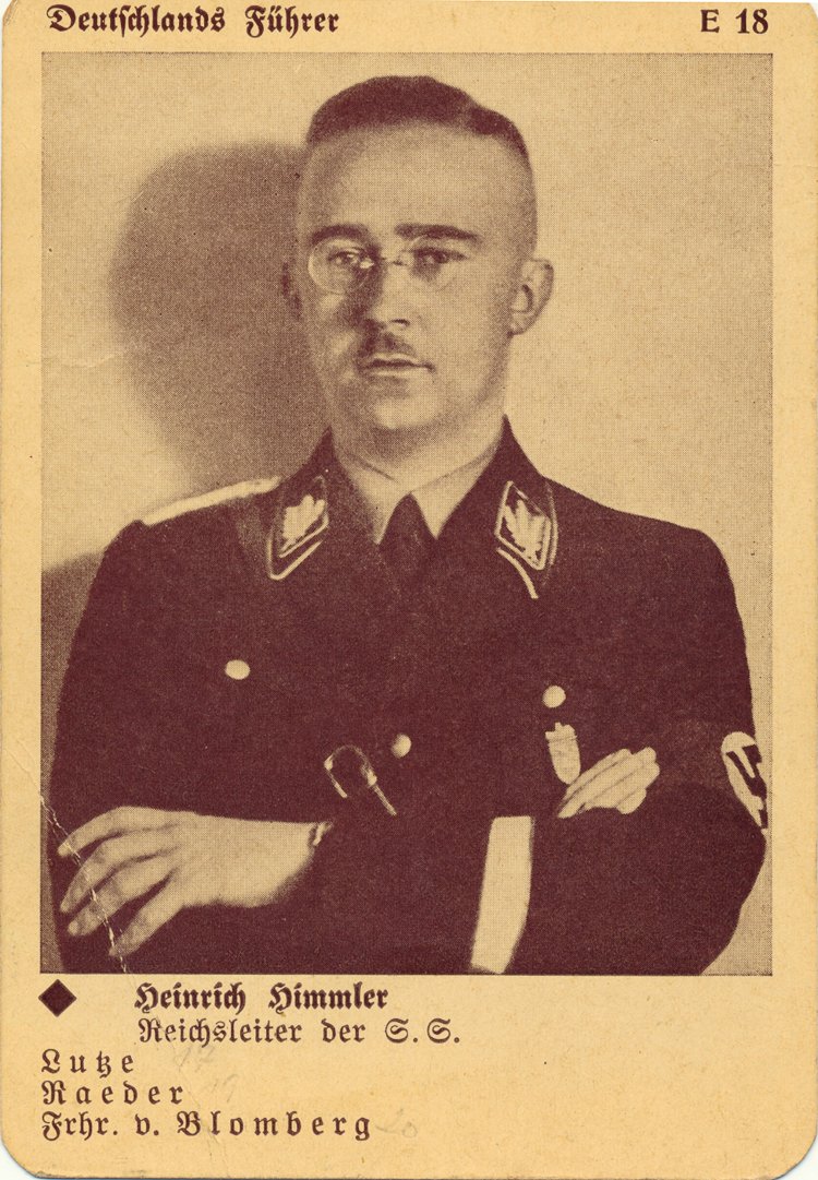 HEINRICH HIMMLER "QUARTETT" PLAYING CARD AND DOCUMENT (1 of 2)