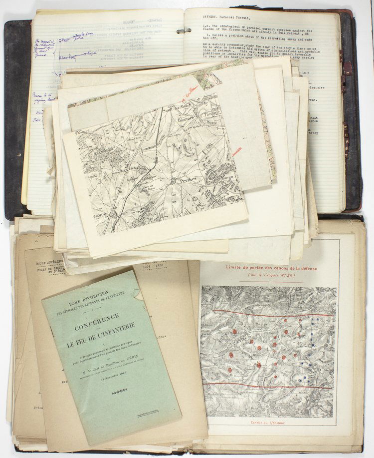 GEN. ROBERT C. RICHARDSON'S MAPS AND NOTES FROM FRENCH (1 of 1)