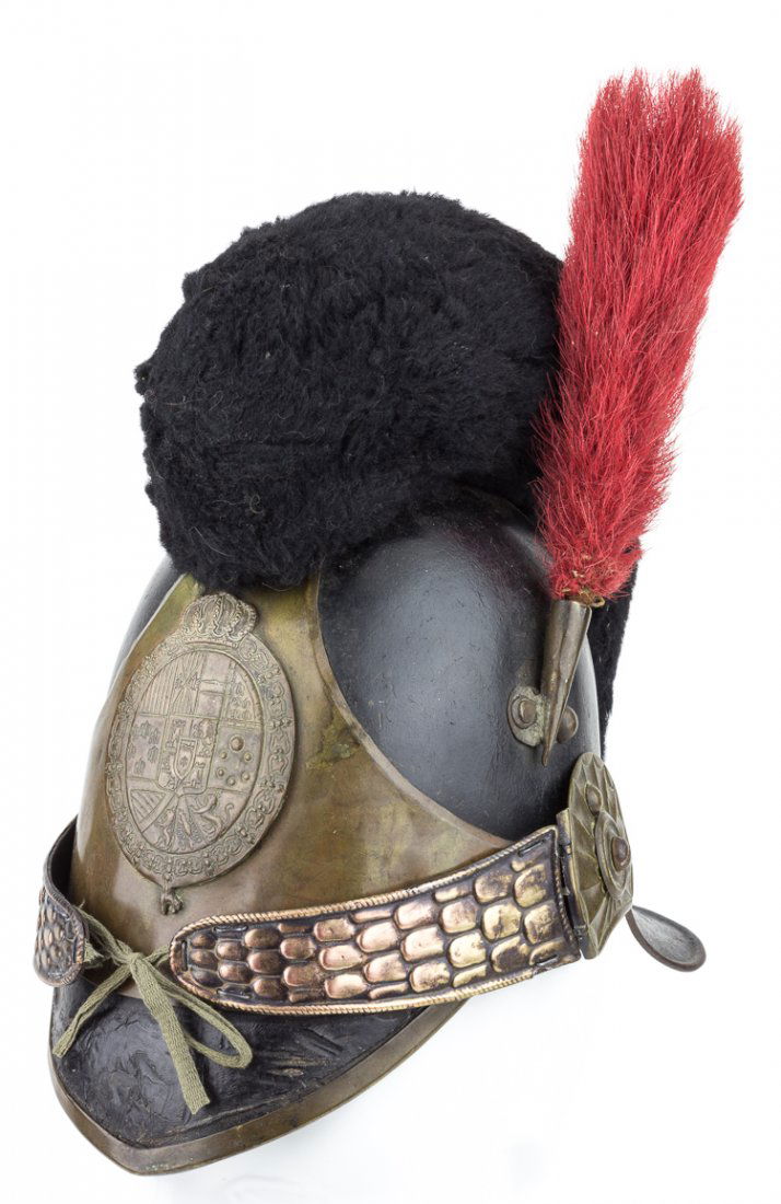 SPANISH LIGHT INFANTRYMAN'S HELMET, POSSIBLE MEXICAN (1 of 8)