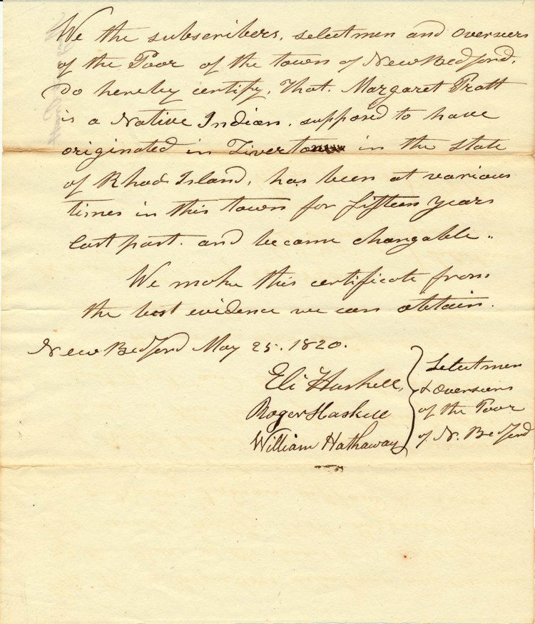 MASSACHUSETTS AND RHODE ISLAND INDIANS (1 of 2)