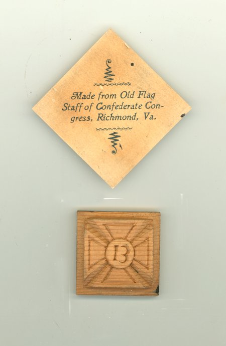 CONFEDERATE CONGRESS FLAG STAFF RELIC (1 of 1)