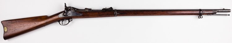 SPRINGFIELD MODEL 1873 "TRAPDOOR" INFANTRY RIFLE: SPRINGFIELD MODEL 1873 "TRAPDOOR" INFANTRY RIFLE Fine original example of a Model 1873 "Trapdoor" Springfield rifle. This example is entirely original with a clean stock bearing just a few dings on th