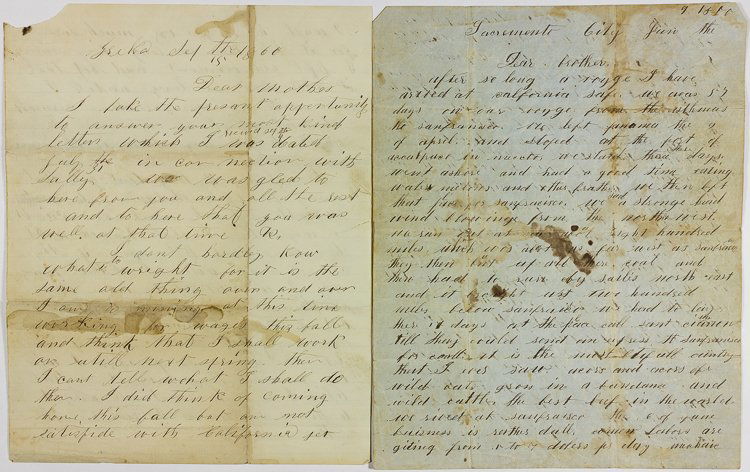 CALIFORNIA GOLD RUSH LETTERS (1 of 1)