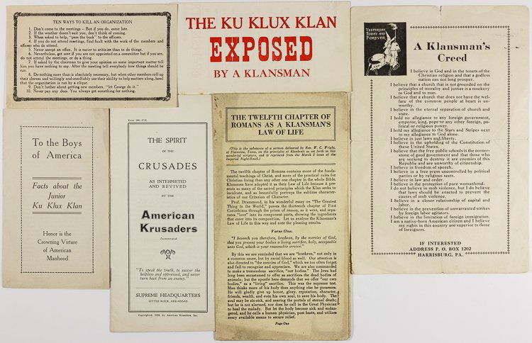 KU KLUX KLAN EPHEMERA (1 of 1)